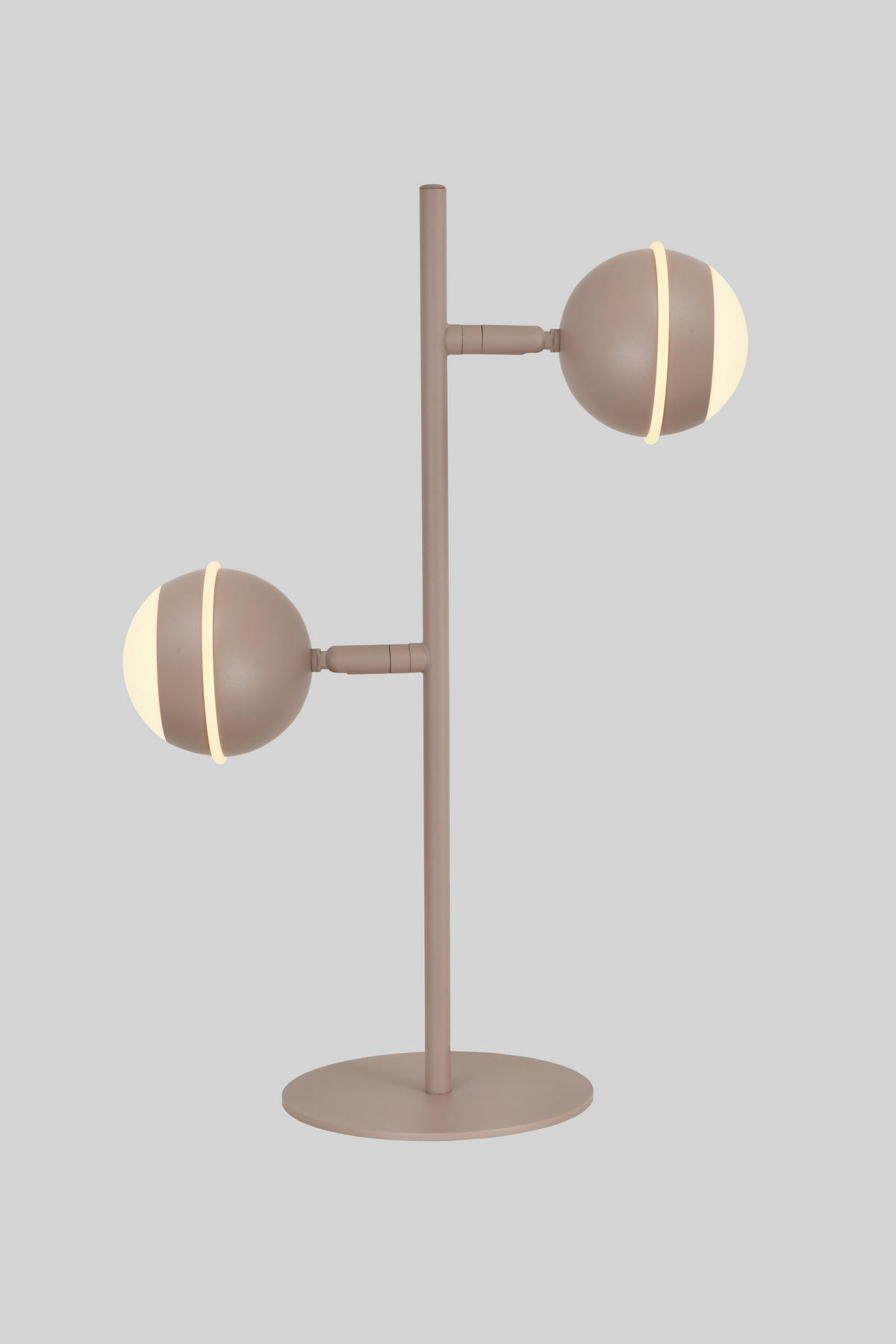LED-TISCHLEUCHTE Biarritz 24/42/15 cm  - Sandfarben/Schwarzchrom, Design, Kunststoff/Metall (24/42/15cm)