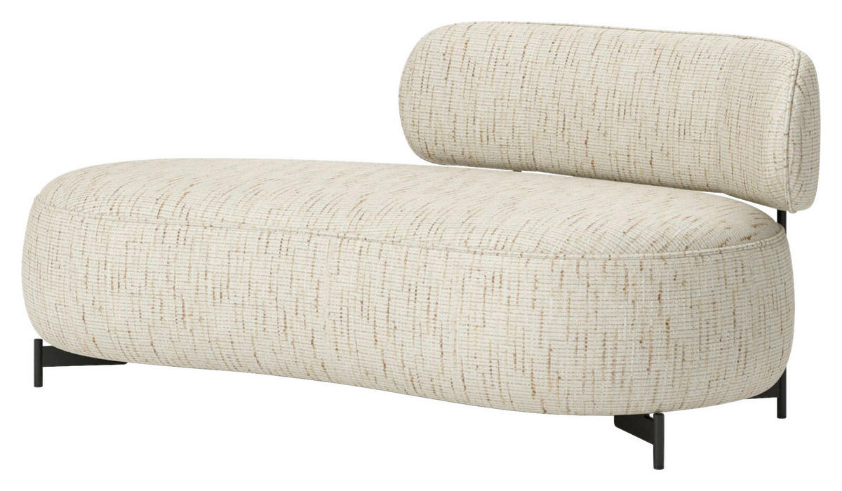 RÉCAMIERE in Flachgewebe Beige  - Anthrazit/Beige, Design, Textil/Metall (171/76/97cm) - Joop!