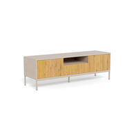 TV-ELEMENT Metall, Holzwerkstoff Grau, Wildeiche  - Wildeiche/Grau, Design, Holzwerkstoff/Metall (140/45/40cm) - Carryhome