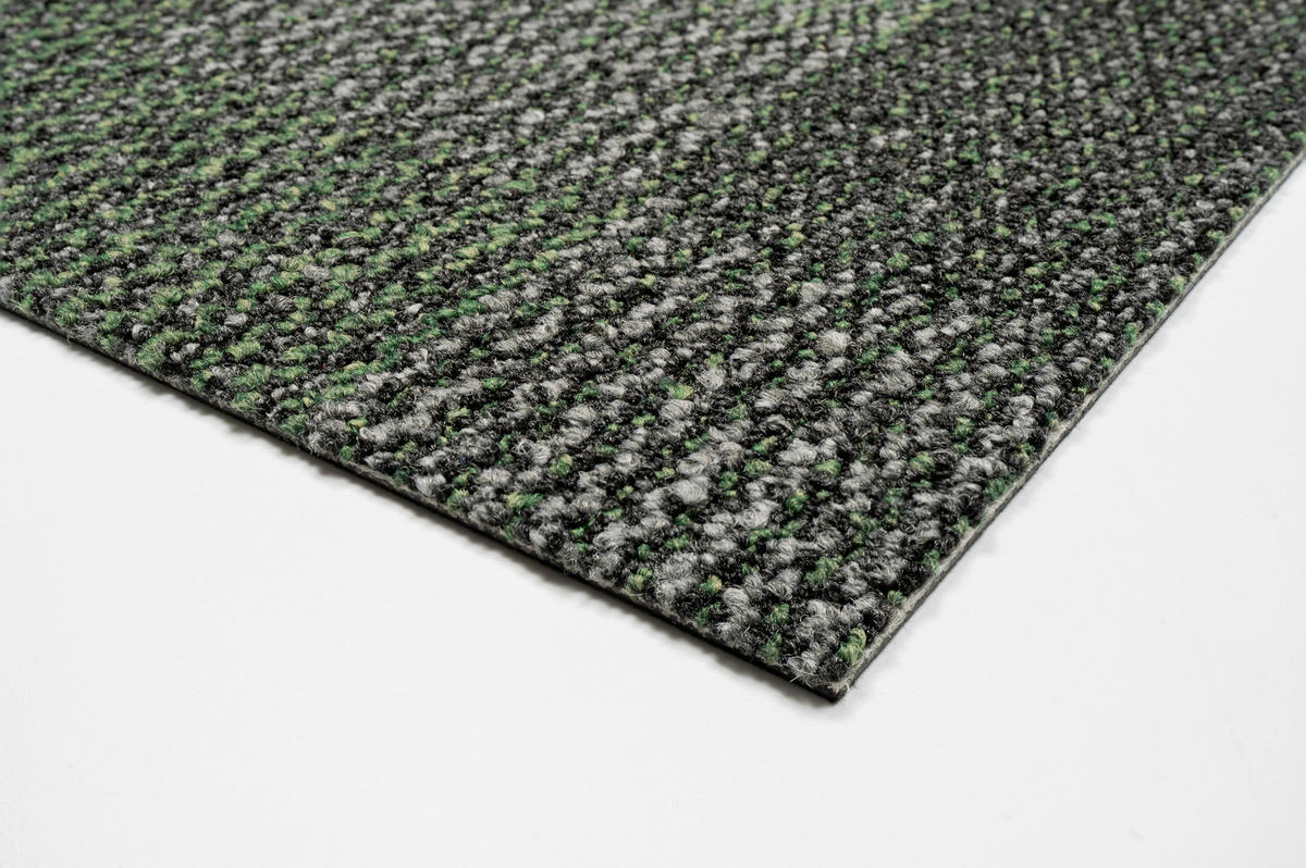 TEPPICHFLIESE 50/50 cm  in Grau, Grün  - Grau/Grün, Basics, Textil (50/50cm)