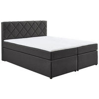 BOXSPRINGBETT 180/200 cm  in Anthrazit  - Anthrazit/Schwarz, Konventionell, Kunststoff/Textil (180/200cm) - Boxxx