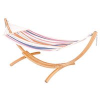 HOUPACÍ SÍŤ  - oranžová/bílá, Konvenční, dřevo/textil (320/120/120cm) - La Siesta