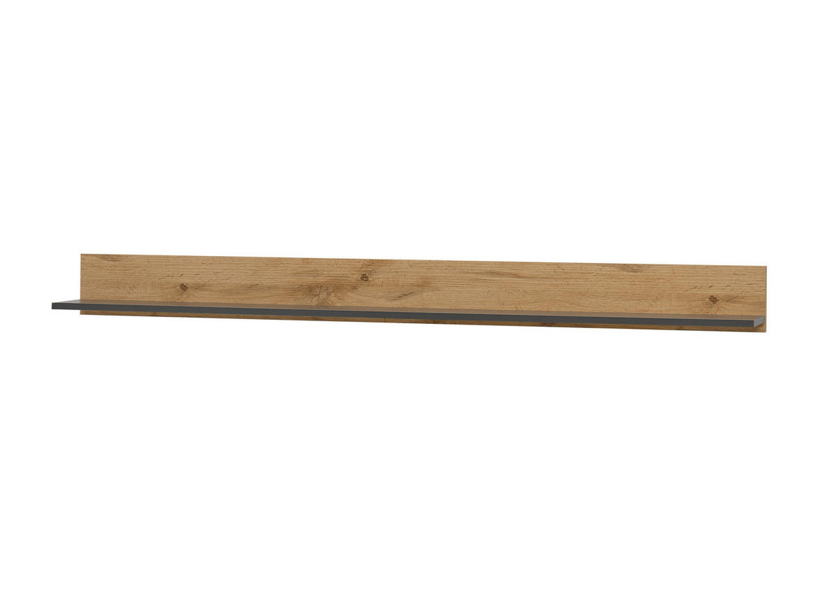 WANDBOARD Holzwerkstoff Anthrazit, Eiche Wotan  - Anthrazit/Eiche Wotan, Design, Holzwerkstoff (170/15/17cm) - Modante