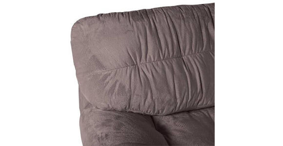 ECKSOFA Schlammfarben Plüsch  - Schlammfarben/Schwarz, KONVENTIONELL, Kunststoff/Textil (265/170cm) - Carryhome