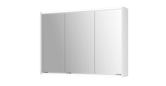 SPIEGELSCHRANK 100/71,4/15,2 cm  - Chromfarben/Weiß, KONVENTIONELL, Glas/Holz (100/71,4/15,2cm) - Xora