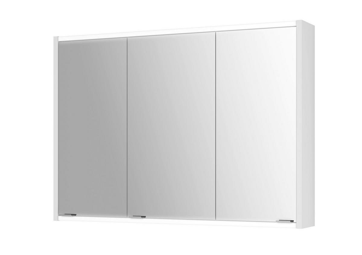 SPIEGELSCHRANK 100/71,4/15,2 cm  - Chromfarben/Weiß, KONVENTIONELL, Glas/Holz (100/71,4/15,2cm) - Xora