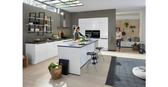 EINBAUKÜCHE   - Weiß, Design, Holzwerkstoff - Novel