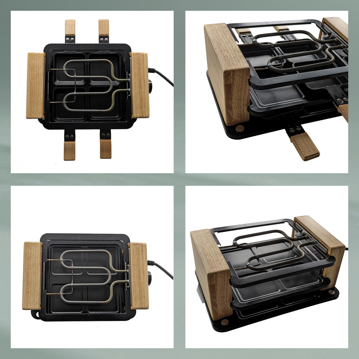 RACLETTE-GRILL Bedretto  - Schwarz, Basics, Stein (27/11/13cm) - Kela
