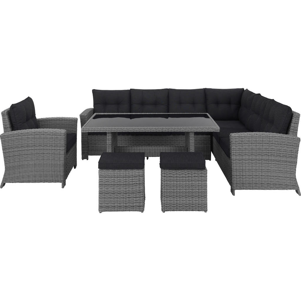 Ambia Garden ZÁHRADNÁ ZOSTAVA 6-dielne, kov, plast, sklo, textil