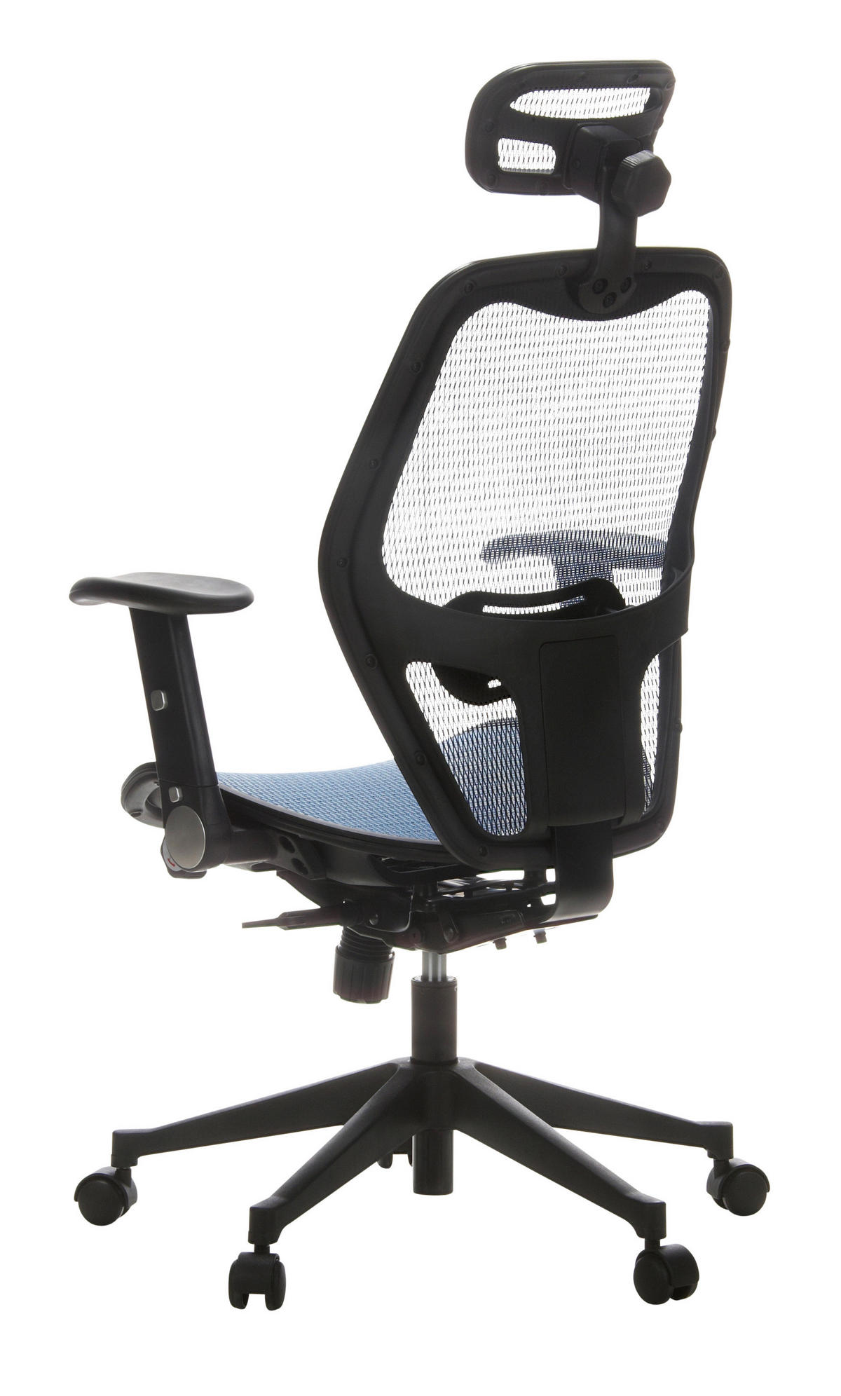 DREHSTUHL Netzbespannung Blau, Schwarz  - Blau/Schwarz, Basics, Kunststoff/Textil (59/117/48cm) - MID.YOU