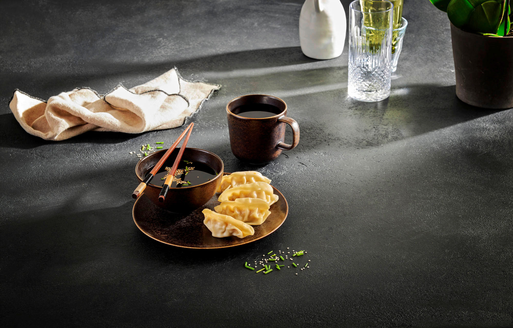KAFFEEBECHERSET Powerful 6-teilig - Schwarz/Braun, Basics, Keramik - Mäser