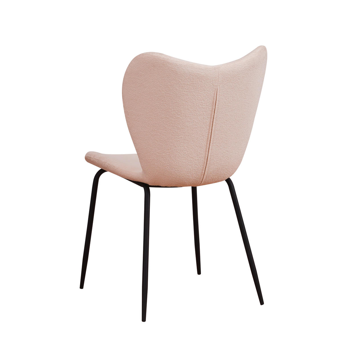 STUHL-SET 2 Stück  Bouclé  - Creme/Schwarz, MODERN, Textil/Metall (50/88,5/42cm) - MID.YOU