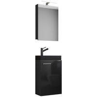 GÄSTEBAD - Silberfarben/Schwarz, Modern, Glas/Keramik (41cm) - MID.YOU