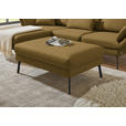 ECKSOFA  in Flachgewebe Schilfgrün Armteilverstellung, Relaxfunktion, Drehsitzfunktion  175-224/255-365 cm  - Schilfgrün/Schwarz, Design, Textil/Metall (175-224/255-365cm) - Dieter Knoll