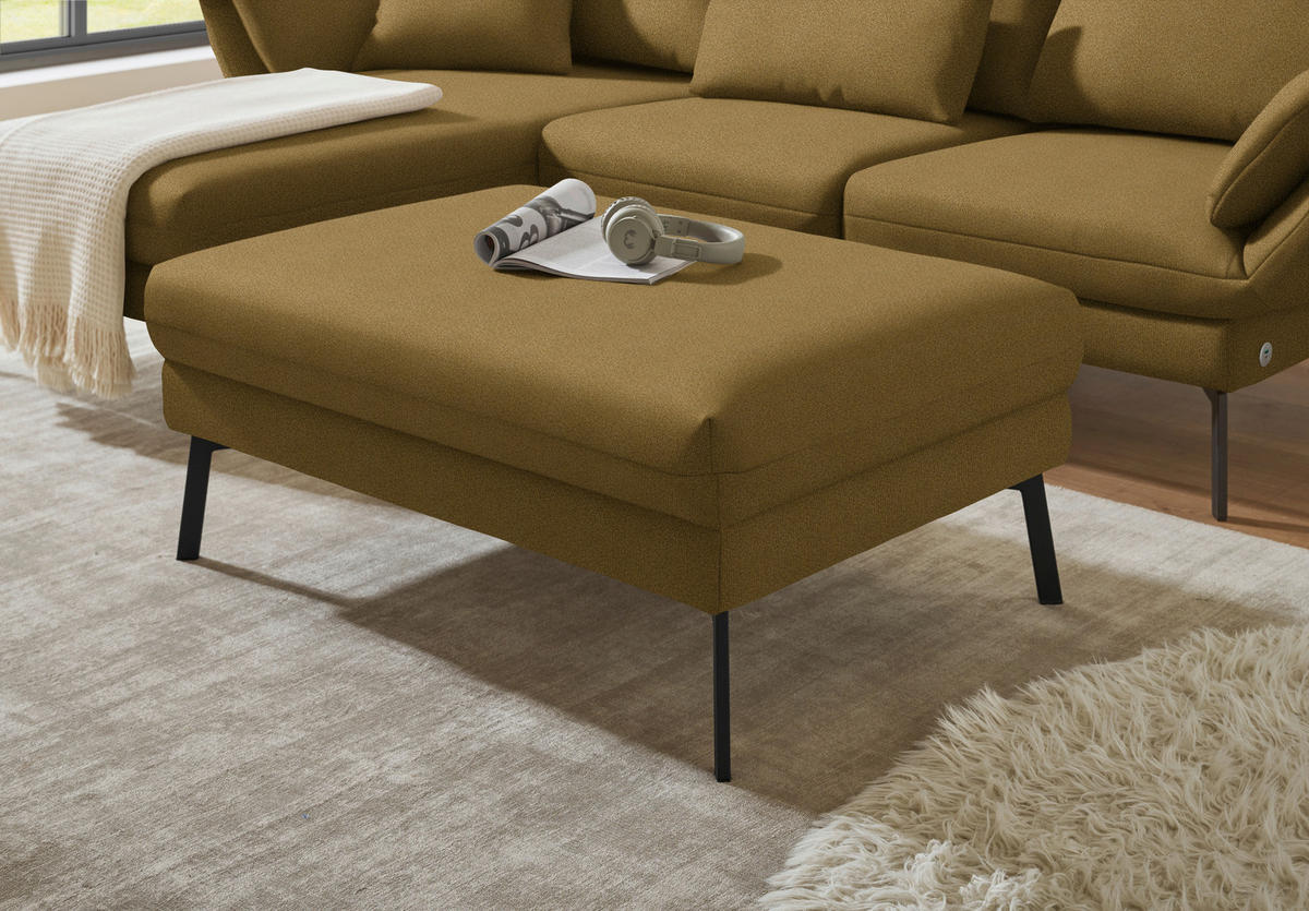 ECKSOFA  in Flachgewebe Schilfgrün  175-224/255-365 cm  - Schilfgrün/Schwarz, Design, Textil/Metall (175-224/255-365cm) - Dieter Knoll