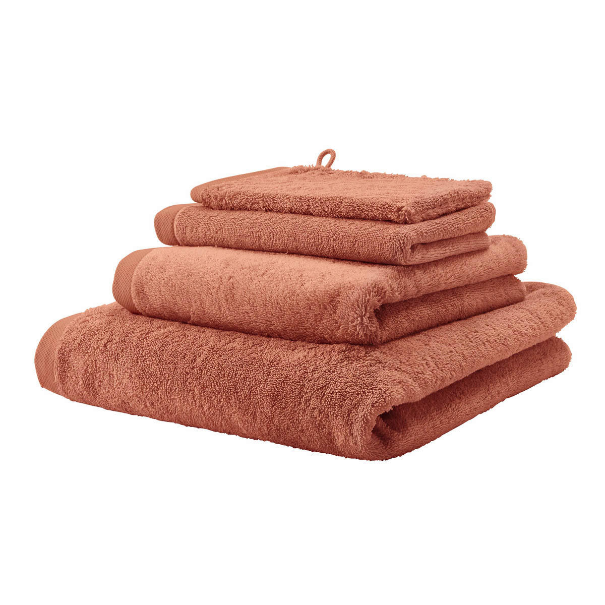 WASCHHANDSCHUHSET London Orange, Terracotta 3-teilig  - Terracotta/Orange, Basics, Textil (16/22cm) - Aquanova