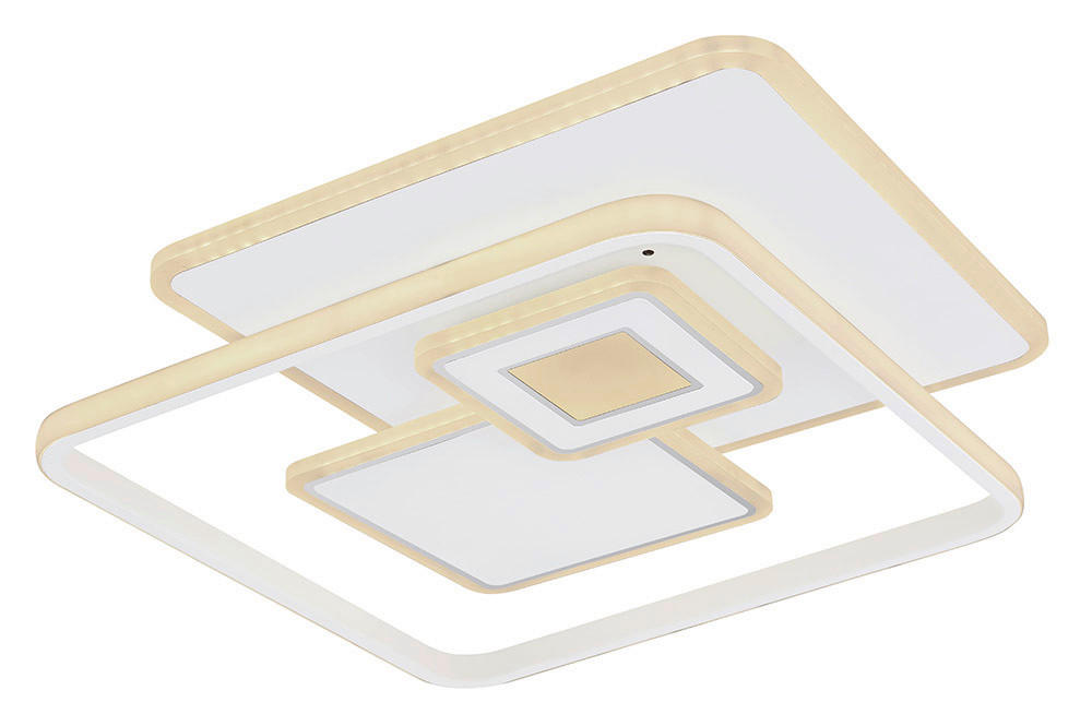 LED-DECKENLEUCHTE 50/50/6 cm   - Chromfarben/Opal, Basics, Kunststoff/Metall (50/50/6cm) - Globo