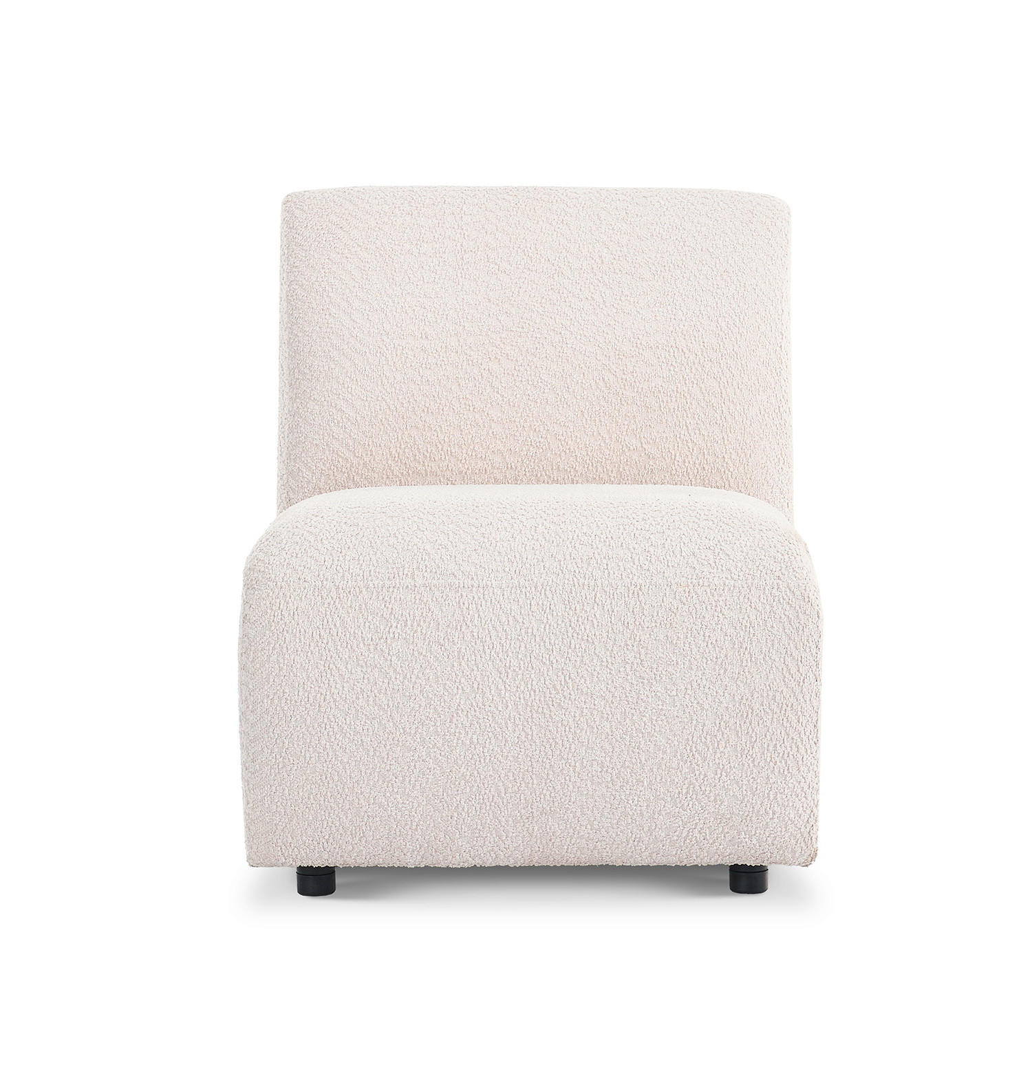 SESSEL in Bouclé Weiß  - Schwarz/Weiß, Design, Kunststoff/Textil (63/77/88cm) - Livetastic