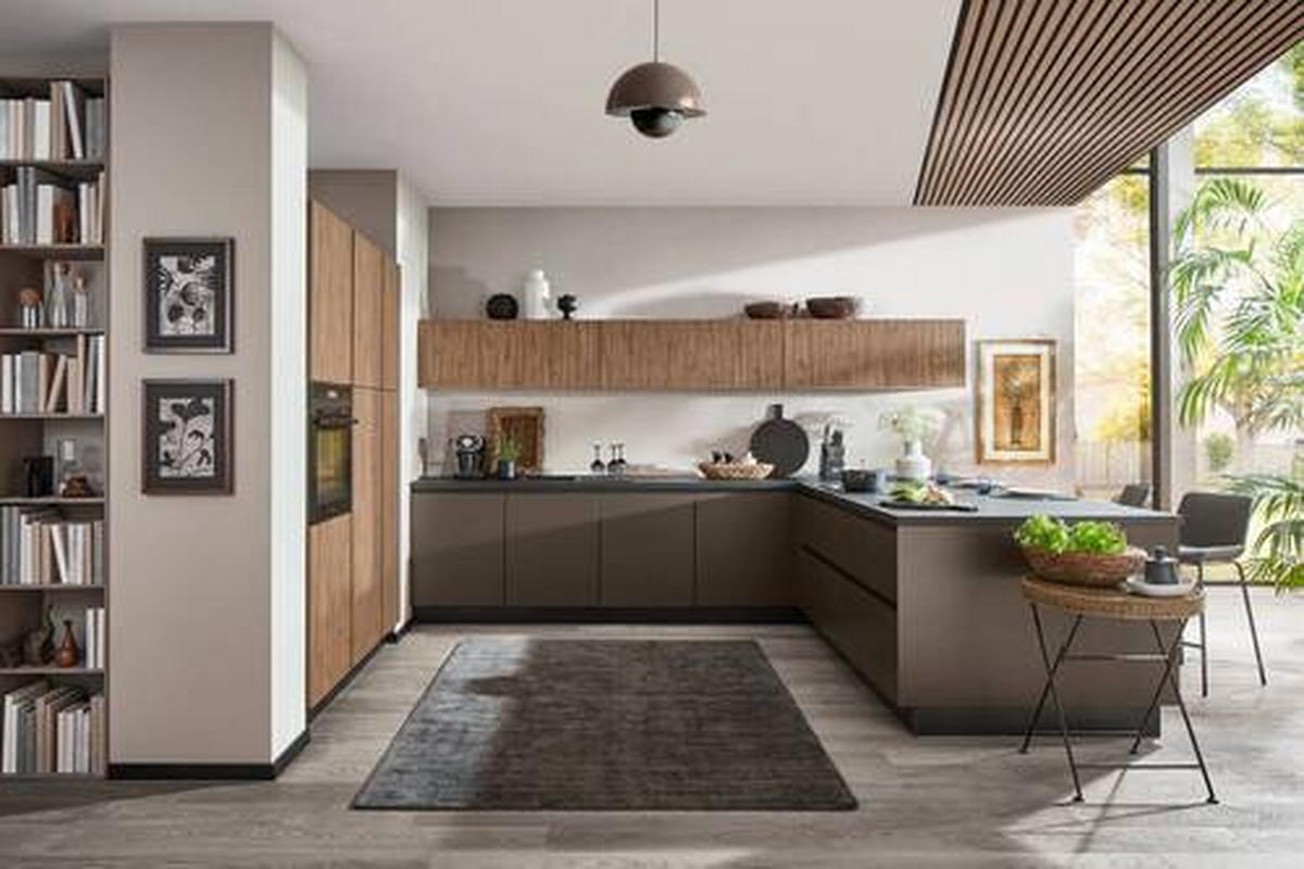 EINBAUKÜCHE   - Braun, Design, Holzwerkstoff - Dieter Knoll