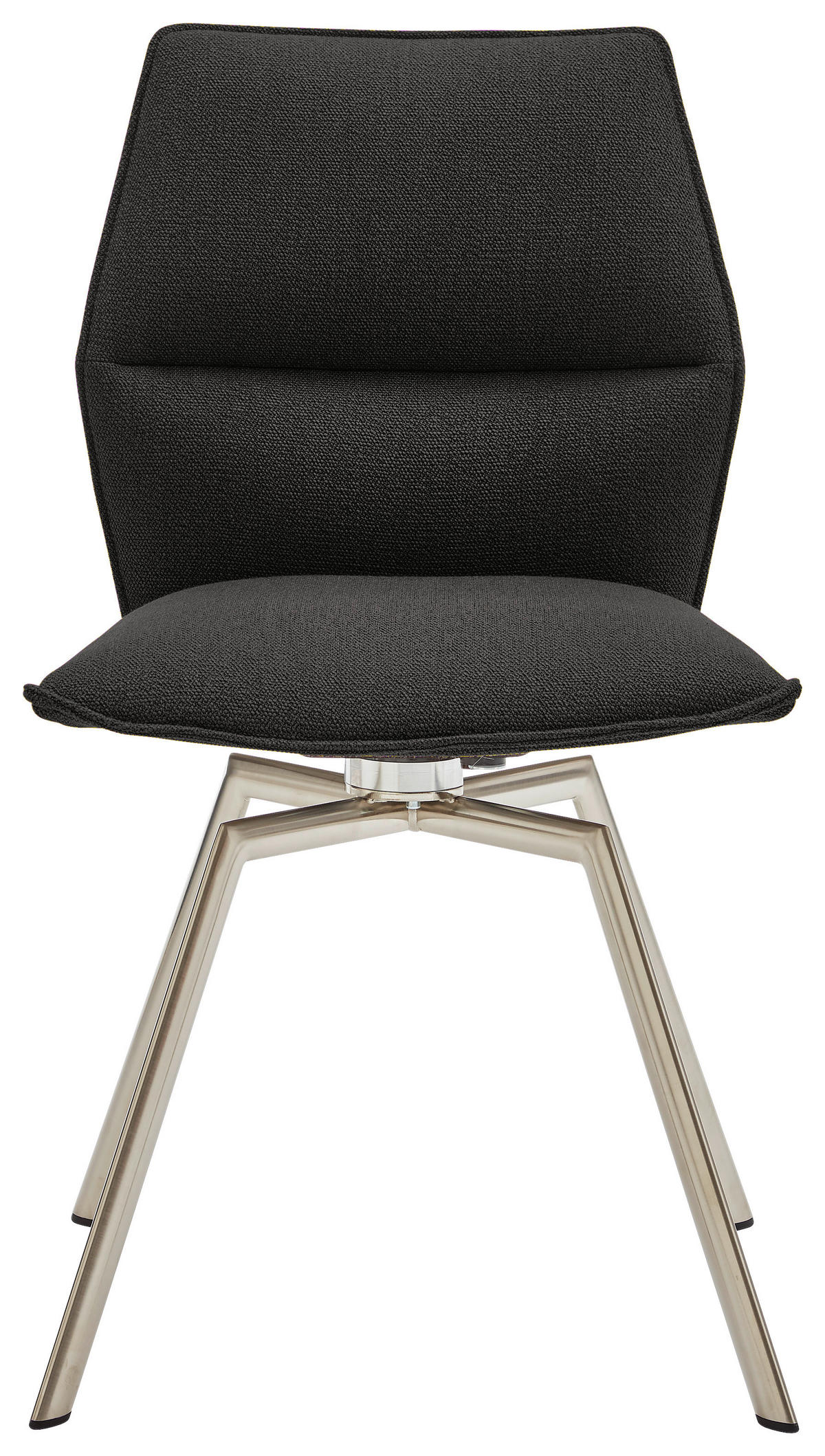 STUHL  in Stahl  - Edelstahlfarben/Anthrazit, Design, Textil/Metall (49/86/60cm) - Venjakob