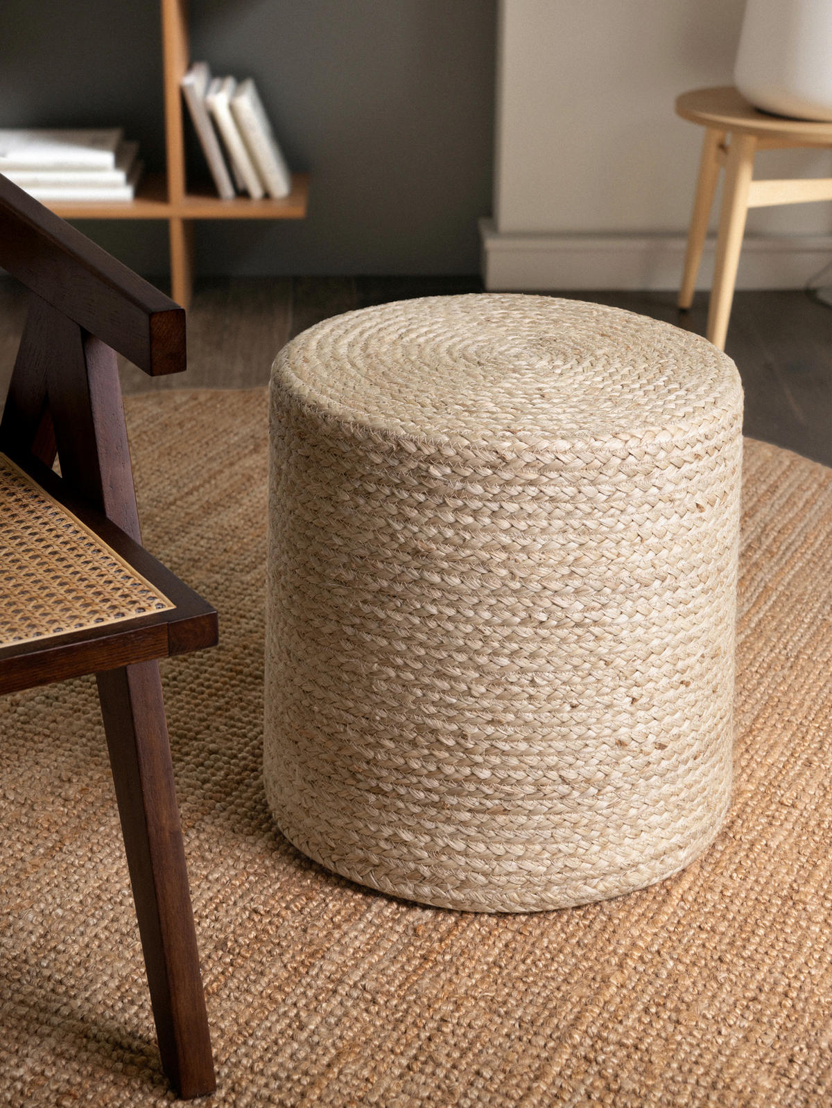 POUF Struktur Uni 40/40/40 cm  - Creme, Basics, Textil (40/40/40cm)