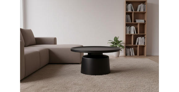 COUCHTISCH 69/69/37,5 cm rund Schwarz  - Schwarz, Design, Metall (69/69/37,5cm) - Xora