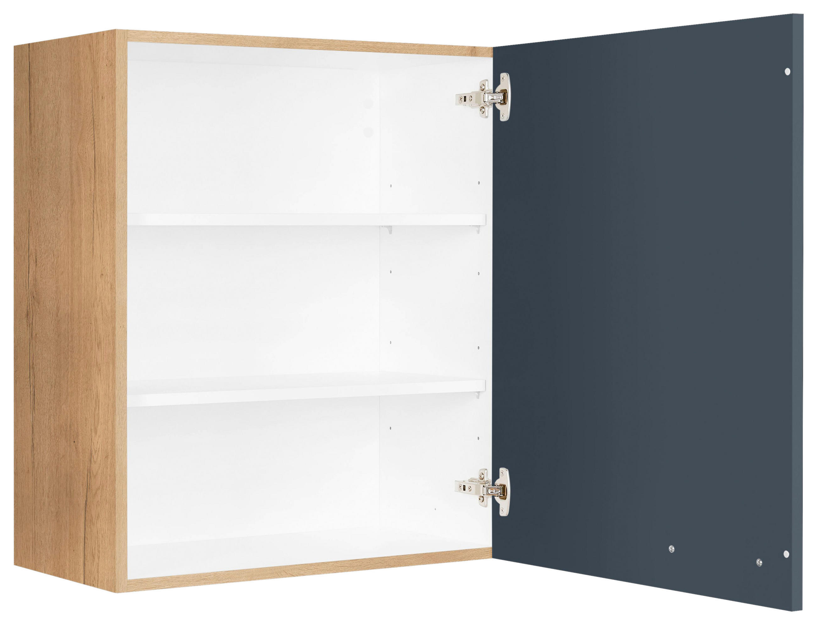 KÜCHENOBERSCHRANK 60/72/35 cm  in Blau, Eichefarben  - Blau/Eichefarben, MODERN, Holzwerkstoff/Metall (60/72/35cm) - Nobilia