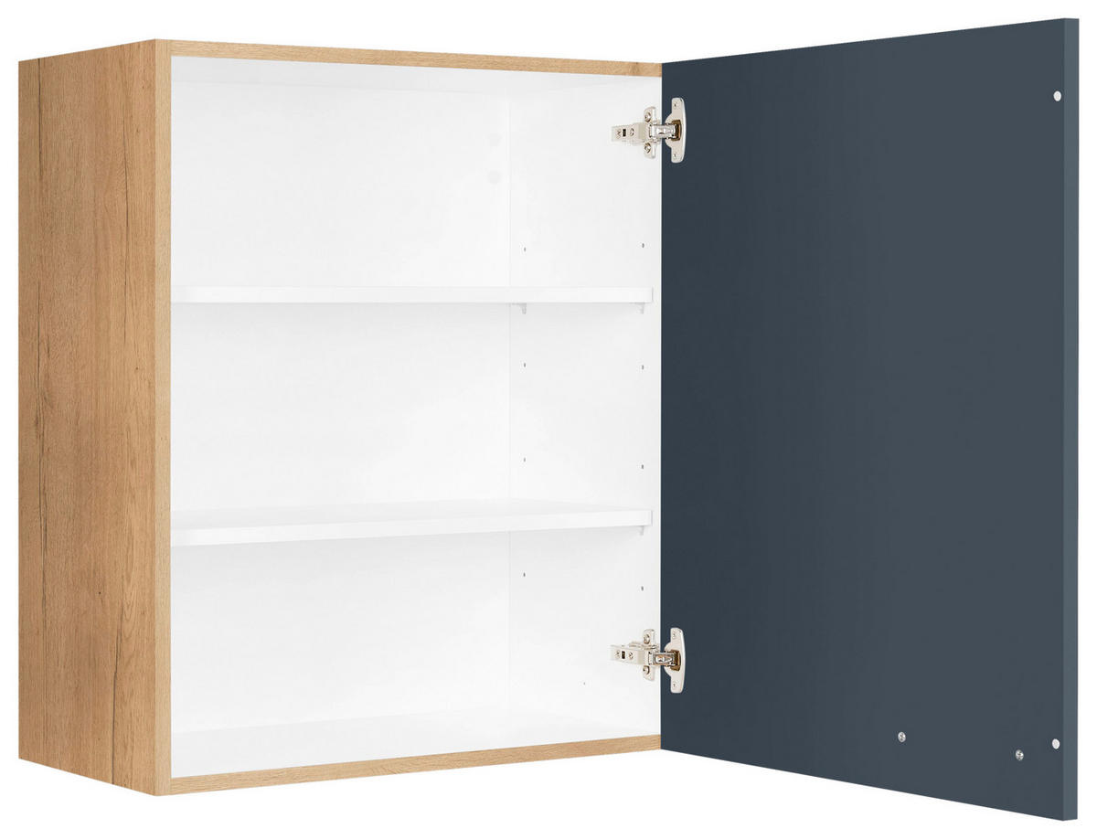 KÜCHENOBERSCHRANK 60/72/35 cm  in Blau, Eichefarben  - Blau/Eichefarben, MODERN, Holzwerkstoff/Metall (60/72/35cm) - Nobilia