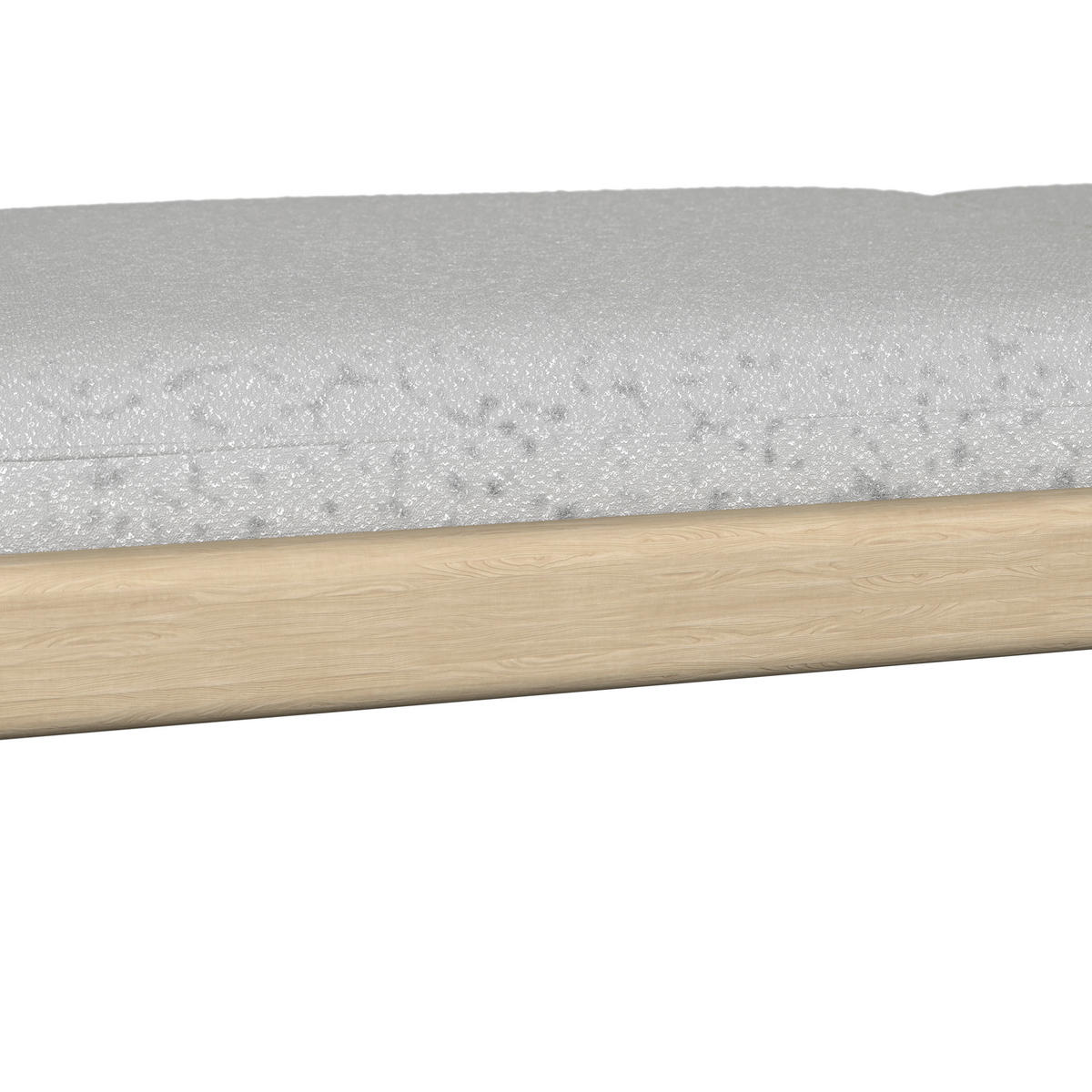 SONNENLIEGE 205/38,5/80 cm Esche  - Taupe/Sandfarben, ROMANTIK / LANDHAUS, Holz/Textil (205/38,5/80cm) - Dieter Knoll