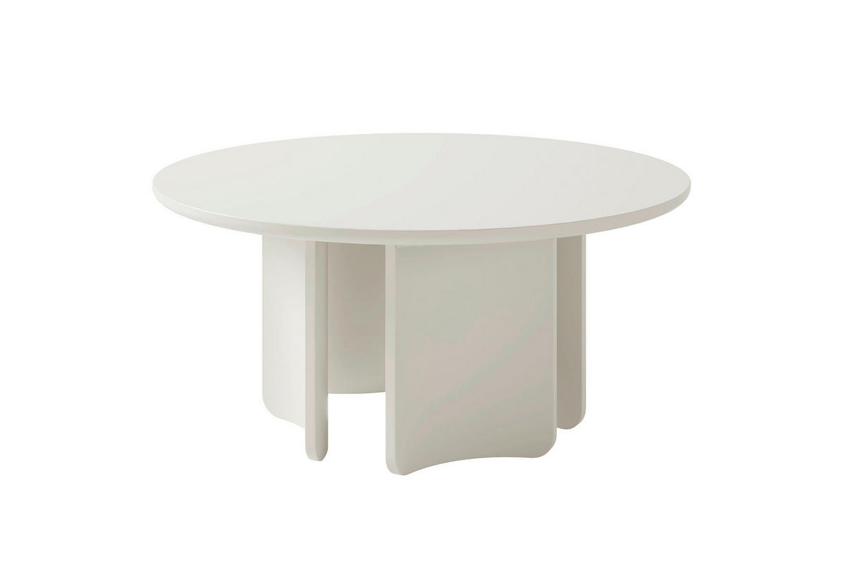 COUCHTISCH 80/80/41 cm MOLDE rund Seidengrau einfacher Aufbau, 2 in 1 Gestell  - Seidengrau, MODERN, Holzwerkstoff (80/80/41cm) - Schöner Wohnen