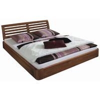 BETT 160/200 cm,  in Eichefarben, Cognac,  - Eichefarben/Cognac, Basics, Holz (160/200cm) - Hasena