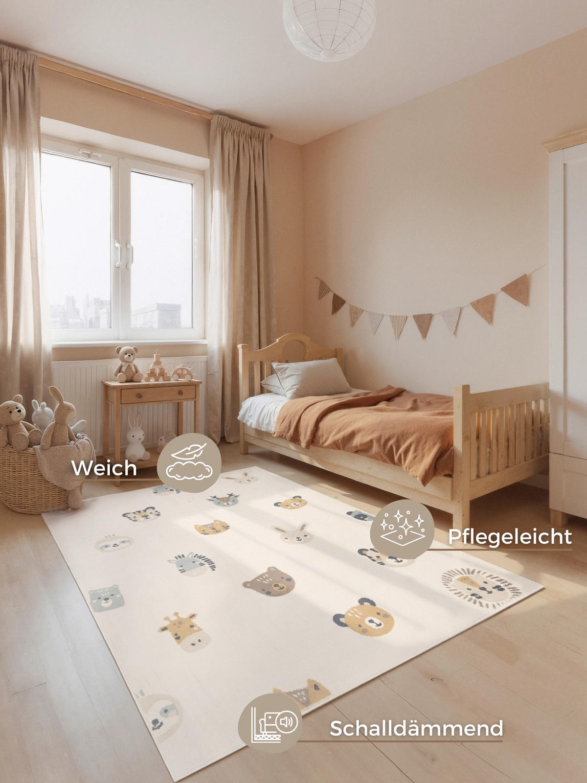 KINDERTEPPICH 200/290 cm Adventures  - Multicolor/Creme, Design, Kunststoff/Textil (200/290cm)