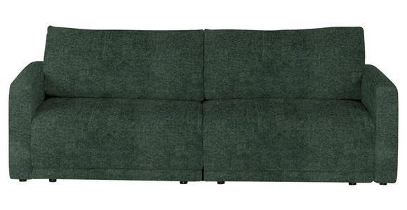 2,5-SITZER in Velours Olivgrün - Schwarz/Olivgrün, Design, Kunststoff/Textil (240/70/125cm) - Xora