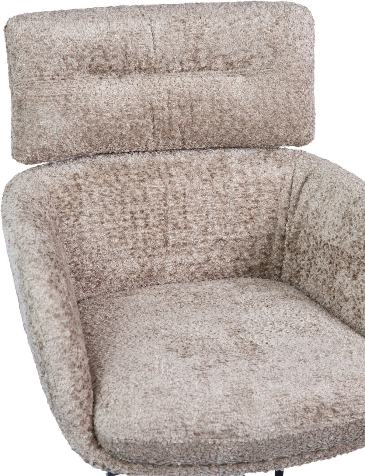 ARMLEHNSTUHL  Wippfunktion, Sitzfläche 360° drehbar Webstoff  Schwarz, Beige  - Beige/Schwarz, Design, Textil/Metall (62/92/66cm) - Dieter Knoll