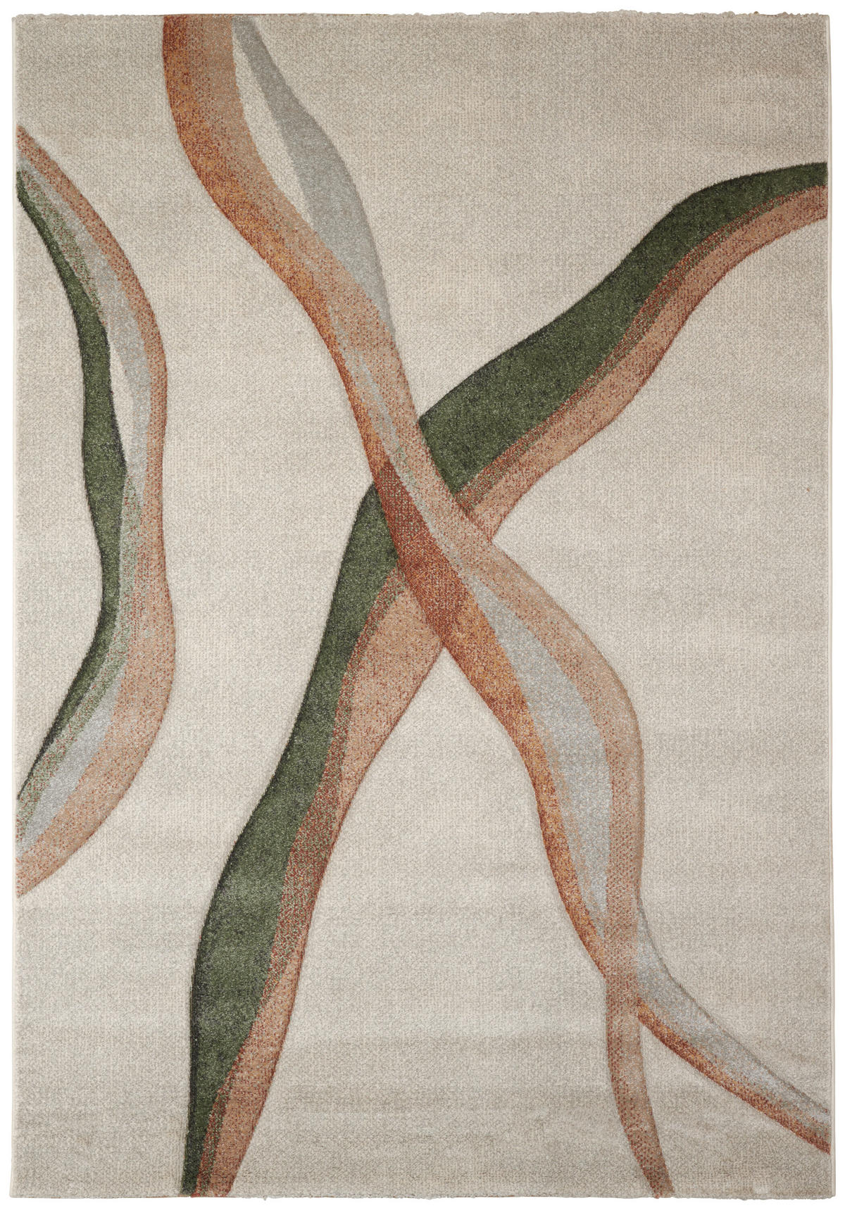 VÄVD MATTA 160/230 cm  - beige/grön, Design, textil (160/230cm) - Novel