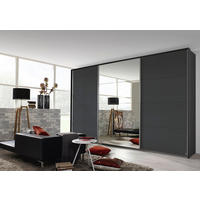 SCHWEBETÜRENSCHRANK 361/229/62 cm 3-türig Grau  - Alufarben/Grau, MODERN, Holzwerkstoff/Metall (361/229/62cm) - Luca Bessoni