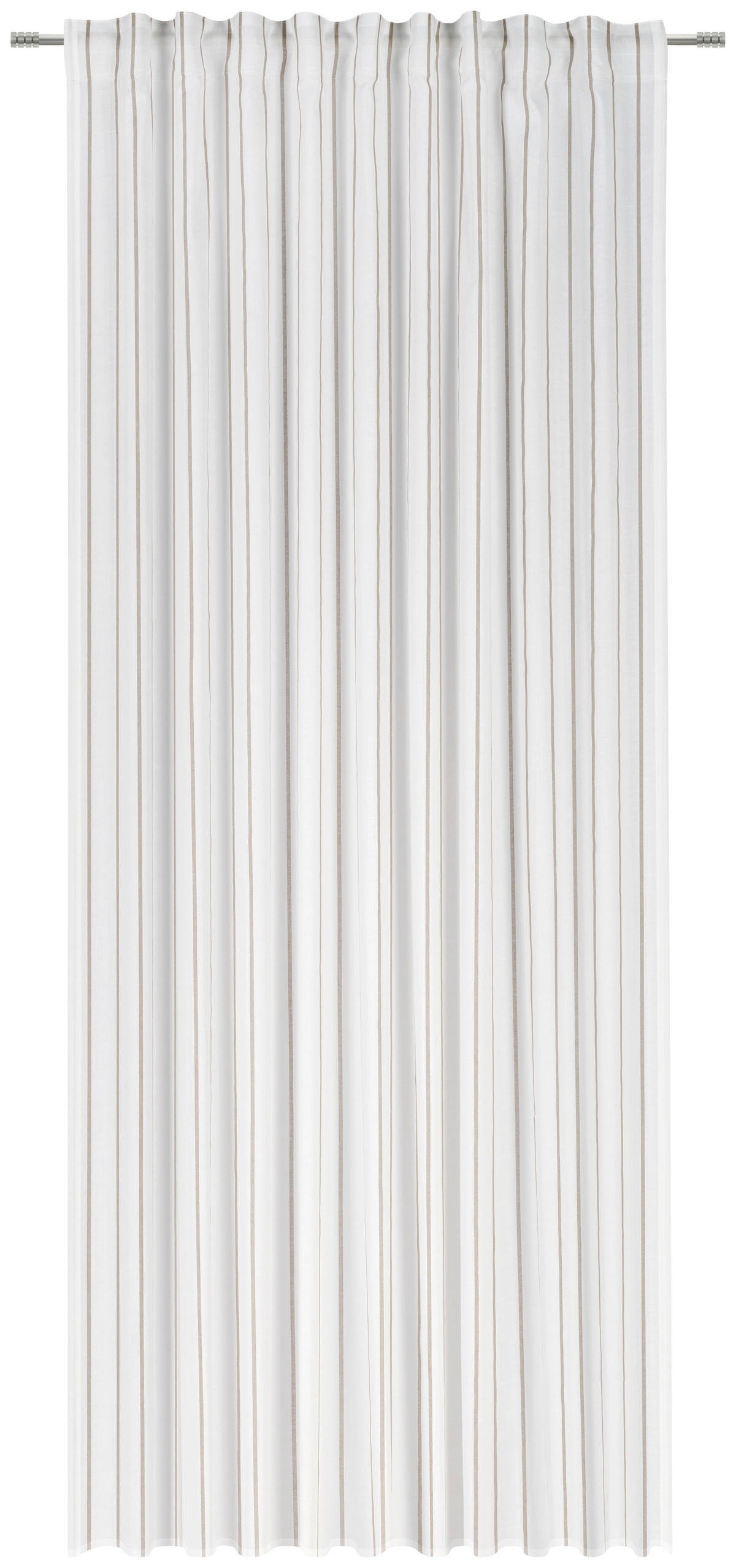 FERTIGVORHANG  halbtransparent   140/255 cm  - Braun/Weiß, Design, Textil (140/255cm) - Bio:Vio