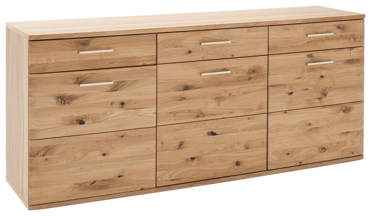 ŠIROKÁ KOMODA, sukový dub, farba duba, 180/78/44 cm - čierna/farba duba, Design, kov/drevo (180/78/44cm) - Livetastic