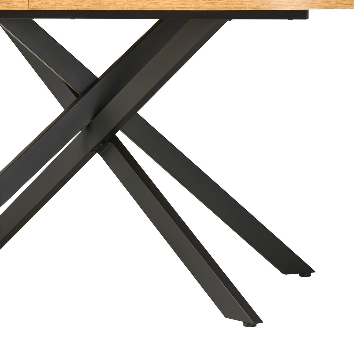 ESSTISCH oval Schwarz, Eichefarben  - Eichefarben/Schwarz, KONVENTIONELL, Holzwerkstoff/Metall (180/75/100cm) - MID.YOU