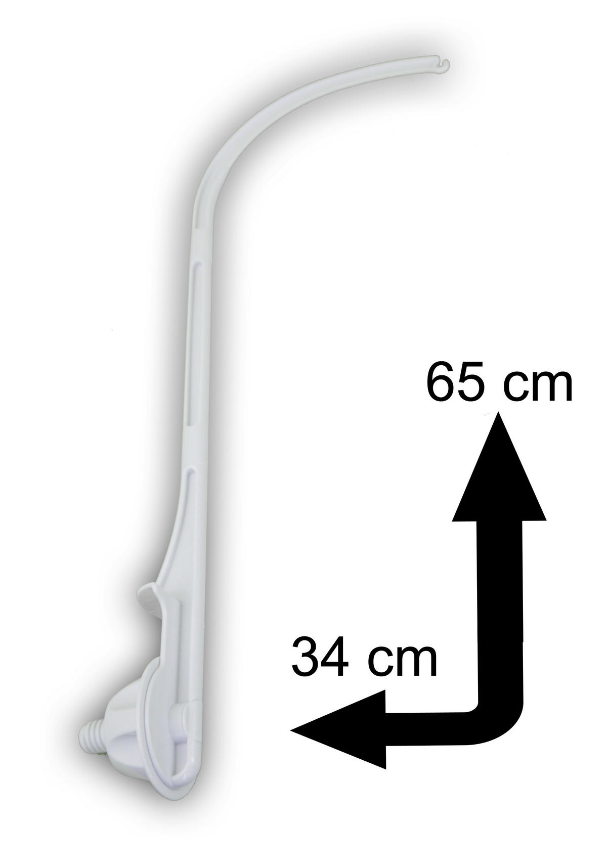 Niermann Mobilehalter mit Verschraubung  - Weiß, Basics, Kunststoff (34/65cm)
