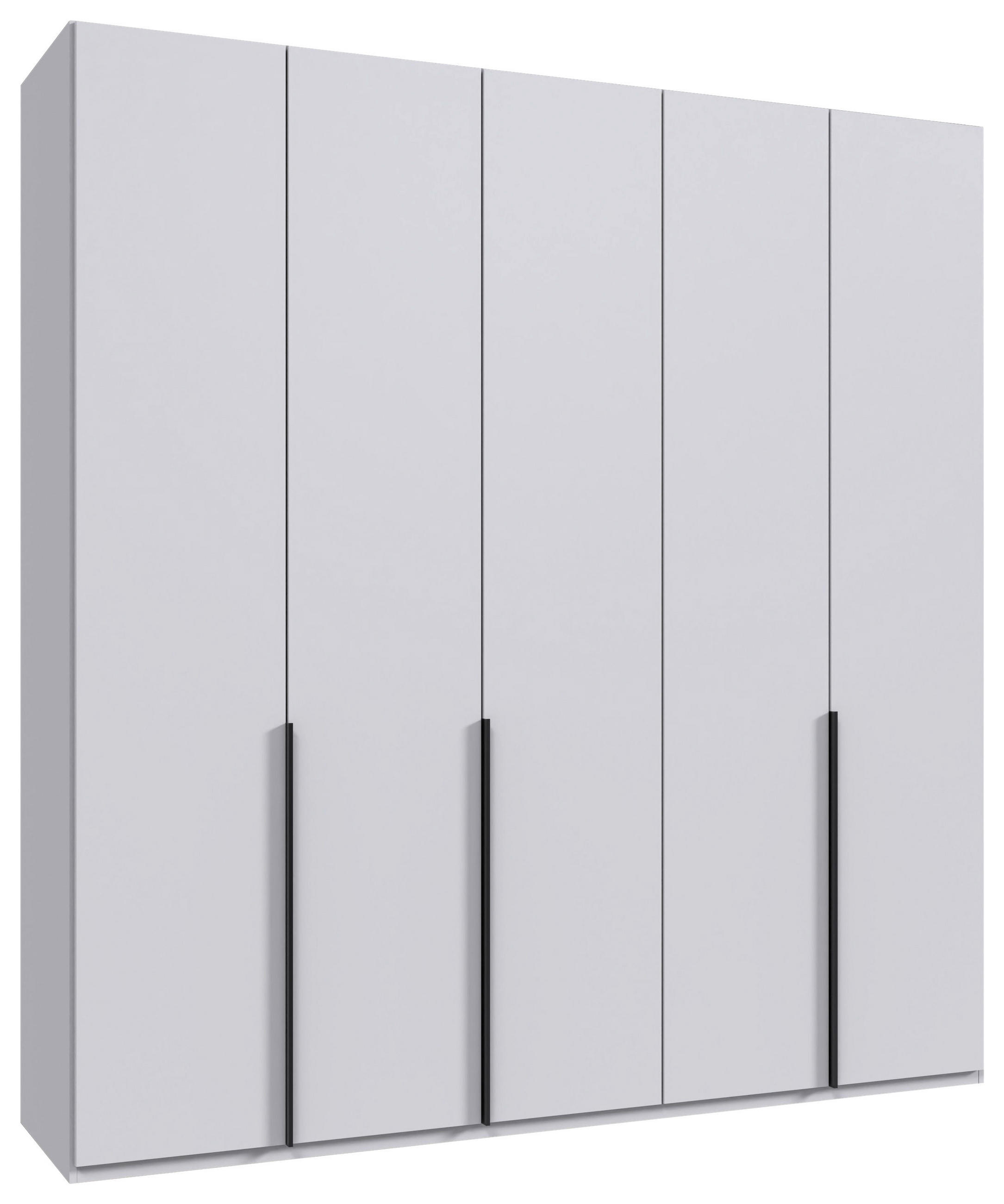 DREHTÜRENSCHRANK in Weiss  - Weiss/Schwarz, Modern, Holzwerkstoff/Metall (225/236/58cm) - MID.YOU