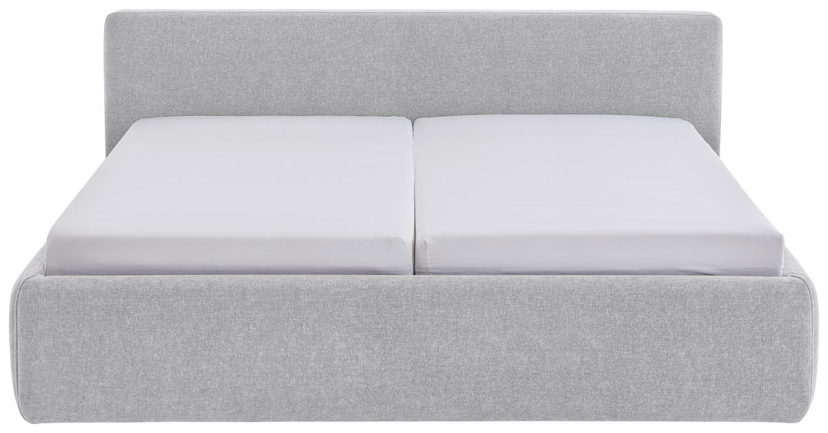 POLSTERBETT Hellgrau 240/200 cm  - Hellgrau, Design, Textil (240/200cm) - Xora