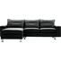 WOHNLANDSCHAFT Echtleder Rückenkissen - Schwarz, KONVENTIONELL, Leder/Metall (188/250cm) - Stressless