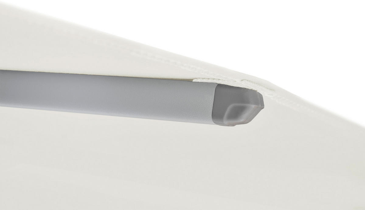 AMPELSCHIRM 300 cm  - Silberfarben/Naturfarben, KONVENTIONELL, Textil/Metall (300/300cm) - Suncomfort by Glatz