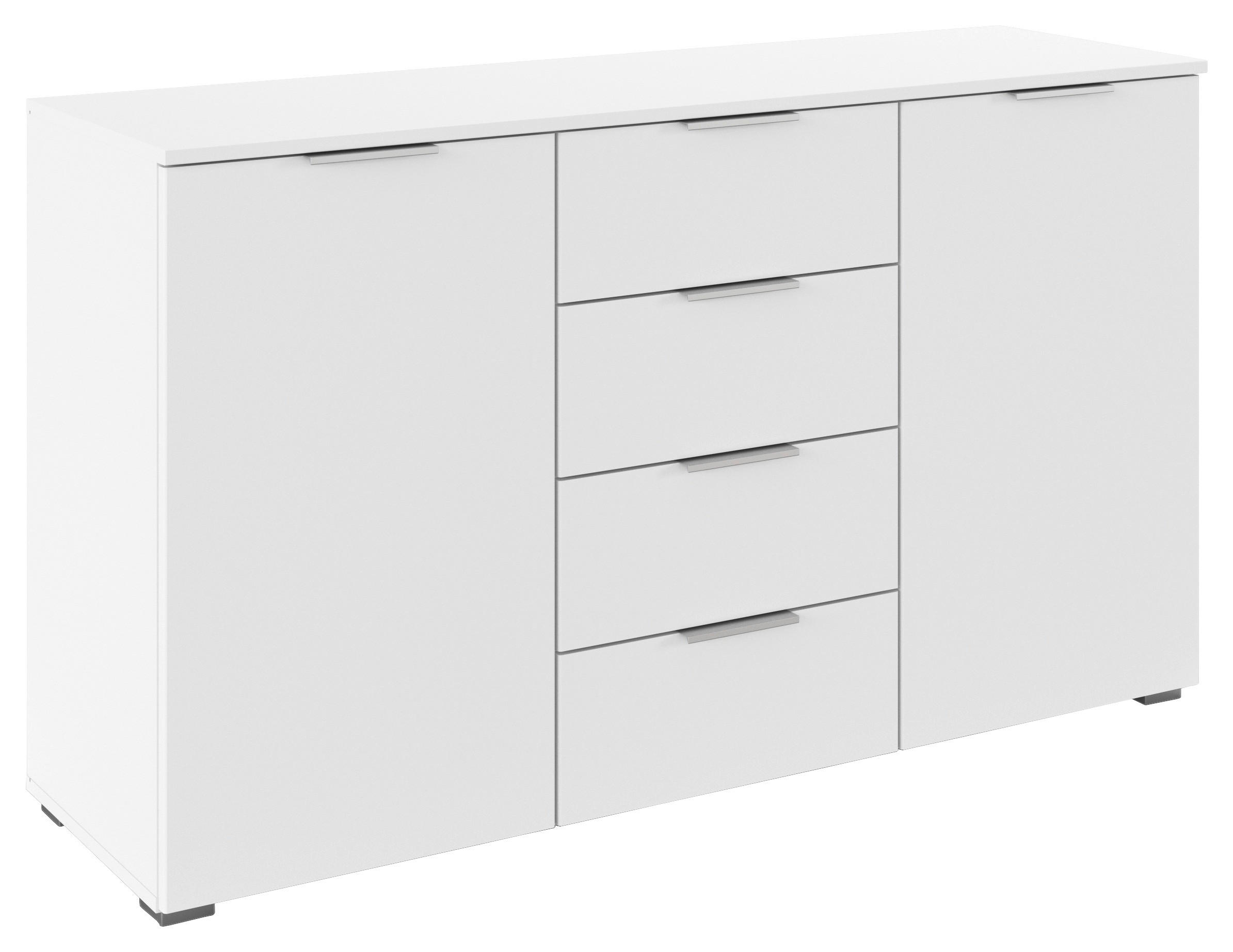 SIDEBOARD 140/81/42 cm  in Weiß  - Alufarben/Weiß, MODERN, Holzwerkstoff/Kunststoff (140/81/42cm) - Rauch Möbel
