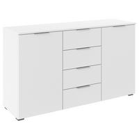 SIDEBOARD 140/81/42 cm  in Weiss  - Weiss/Alufarben, Modern, Holzwerkstoff/Kunststoff (140/81/42cm) - Rauch Möbel