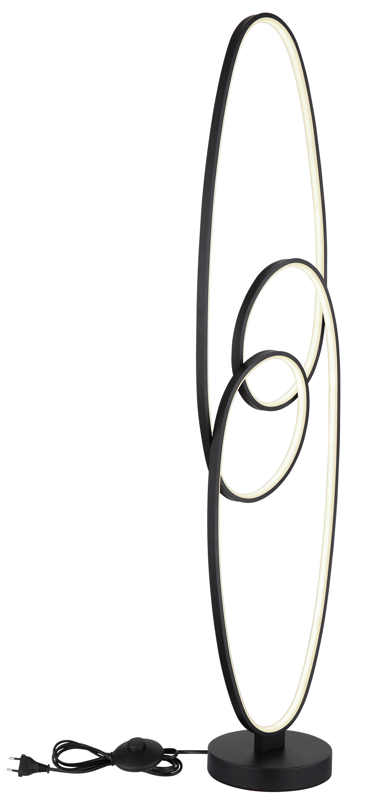 LED-STEHLEUCHTE SPIRA 29/20/122 cm   - Schwarz/Weiß, Design, Kunststoff/Metall (29/20/122cm) - Globo