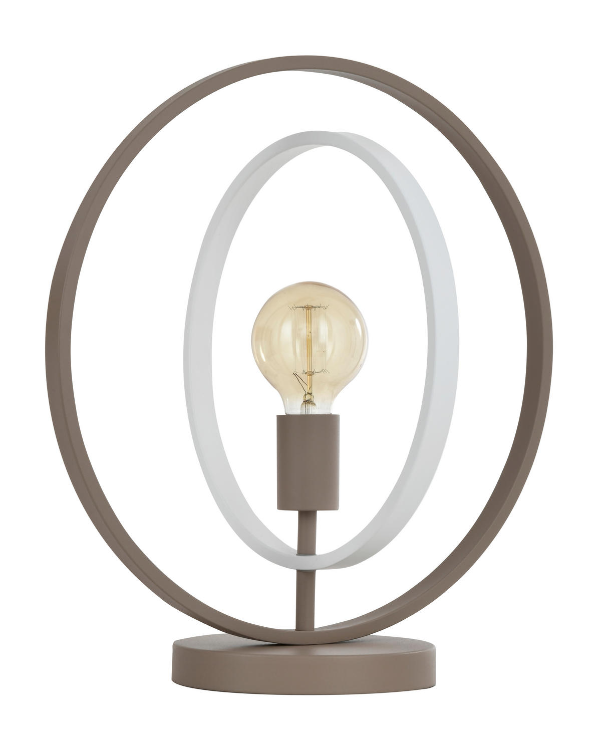 TISCHLEUCHTE Montpellier 40/42,5/30 cm  - Sandfarben/Weiß, Design, Kunststoff/Metall (40/42,5/30cm)