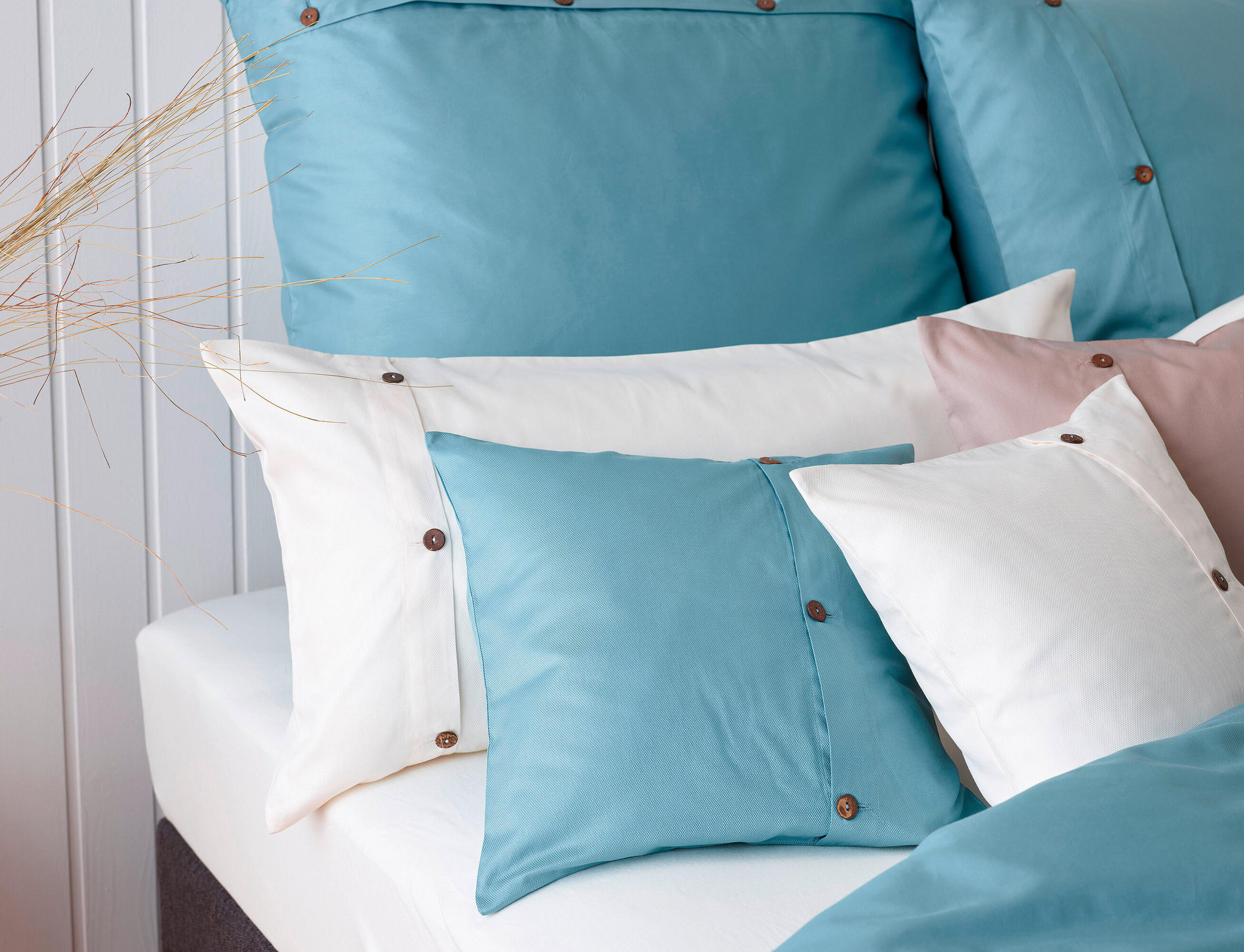 Thumbnail - Curt Bauer Bettwäsche Tender, Weiß, Textil, Uni, 155x220 cm, Oeko-Tex® Standard 100, Oeko-Tex® Made IN Green, Schlaftext...