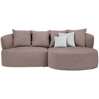 ECKSOFA in Chenille Rotbraun  235/166 cm  - Rotbraun/Hellgrau, MODERN, Kunststoff/Textil (235/166cm) - Hom`in